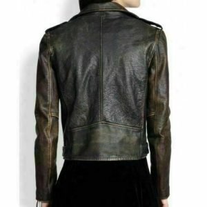 Brown Biker Women Motorcycle Vintage Cafe Racer Bomber Real Leather jacket Retro