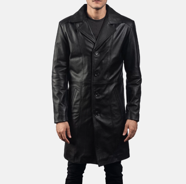 Don Long Black Leather Coat – Leather Store World
