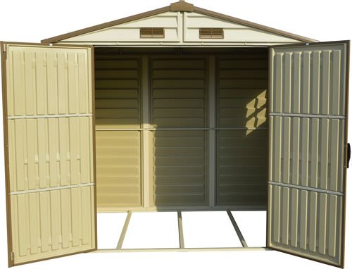 StoreAll 8x5 Shed - Doors Open - Foundation Frame