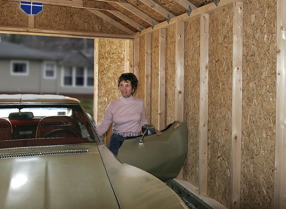 Dover 12x16 Garage Shed Inside