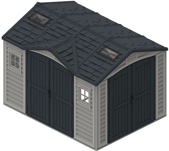 DuraMax 10x8 Vinyl Shed - Roof Skylights Included
